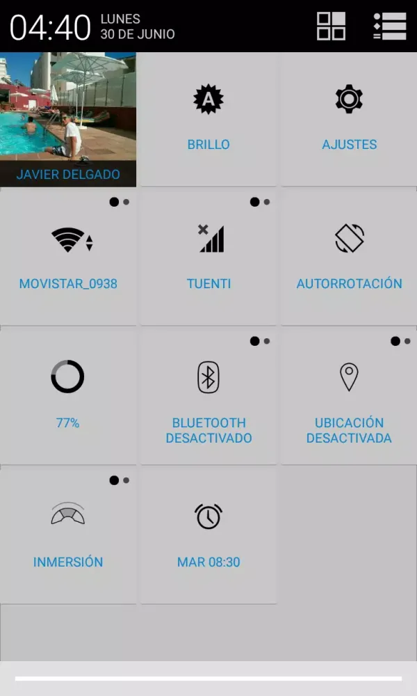 Blue Flatter - CM 11 Theme स्क्रीनशॉट