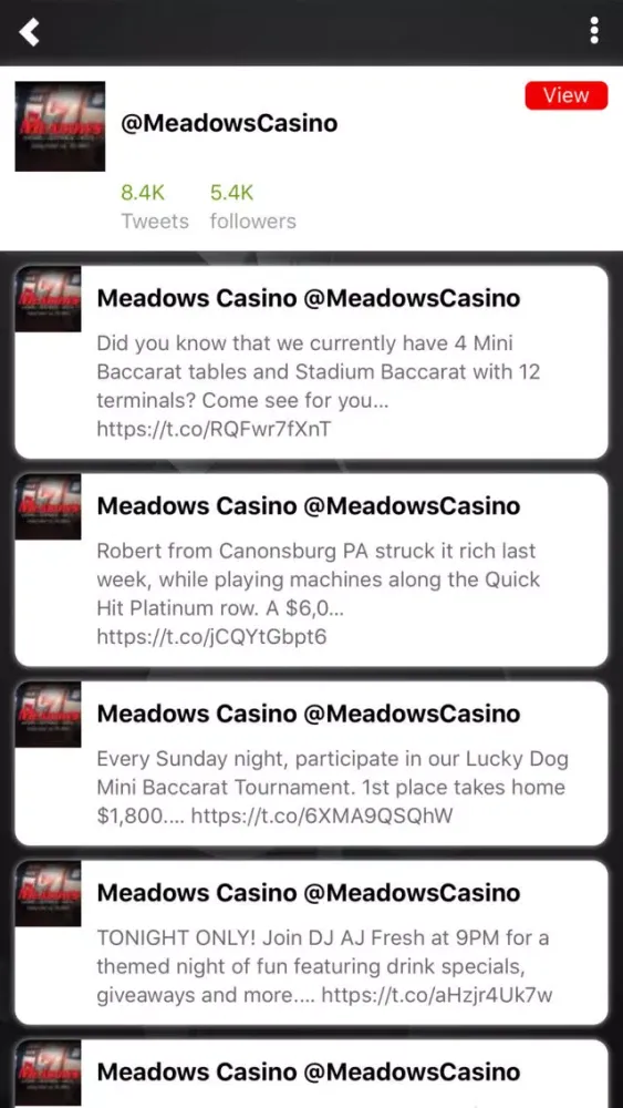 The Meadows Racetrack & Casino应用截图