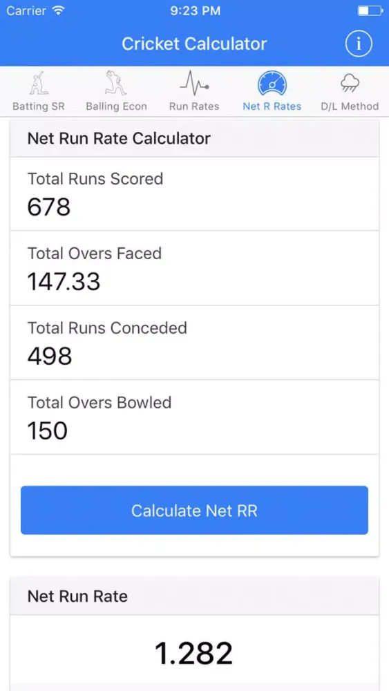Cricket Score Calculator应用截图