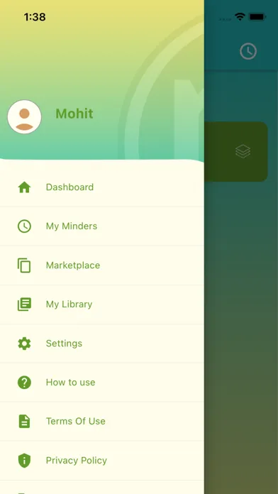 ภาพหน้าจอของ The Minder App