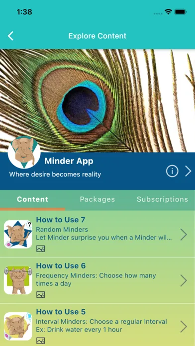 ภาพหน้าจอของ The Minder App