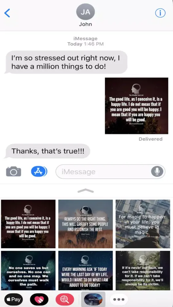 Mindful Quote Sticker Pack应用截图