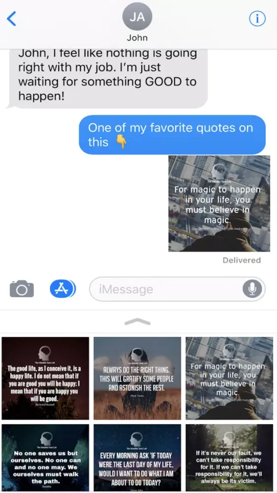 Mindful Quote Sticker Pack应用截图