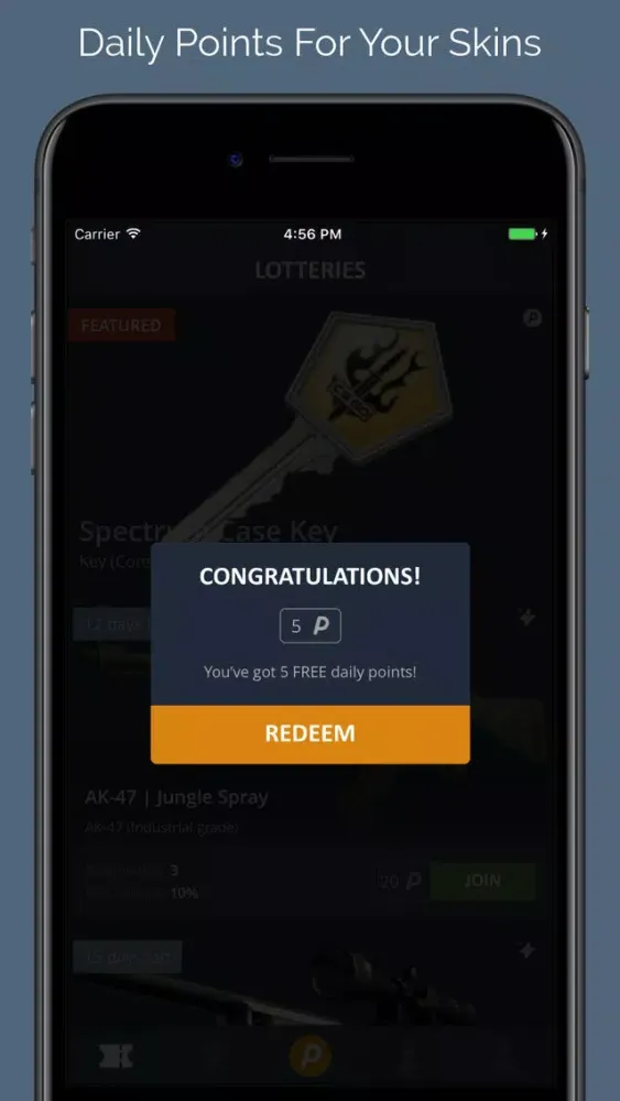 Tangkapan layar CSLottery - CSGO Skins & Keys