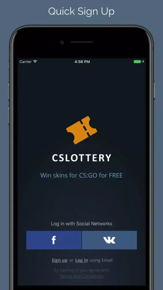 Tangkapan layar CSLottery - CSGO Skins & Keys