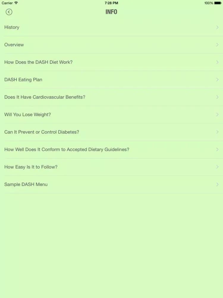 Capturas de pantalla de DASH Diet for Healthy Weight Loss, Lower Blood Pressure & Cholesterol iPad 