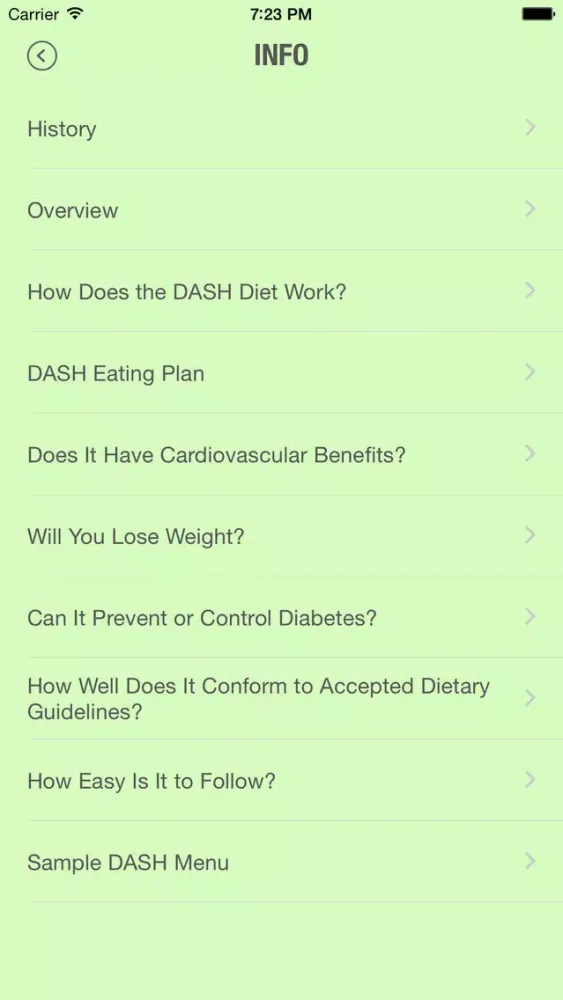 Capturas de pantalla de DASH Diet for Healthy Weight Loss, Lower Blood Pressure & Cholesterol