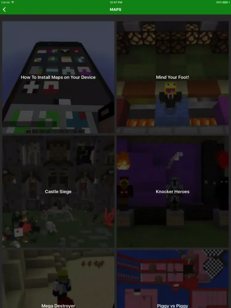 Mini Games for Minecraft PE (Best Maps & Servers) iPad 应用截图