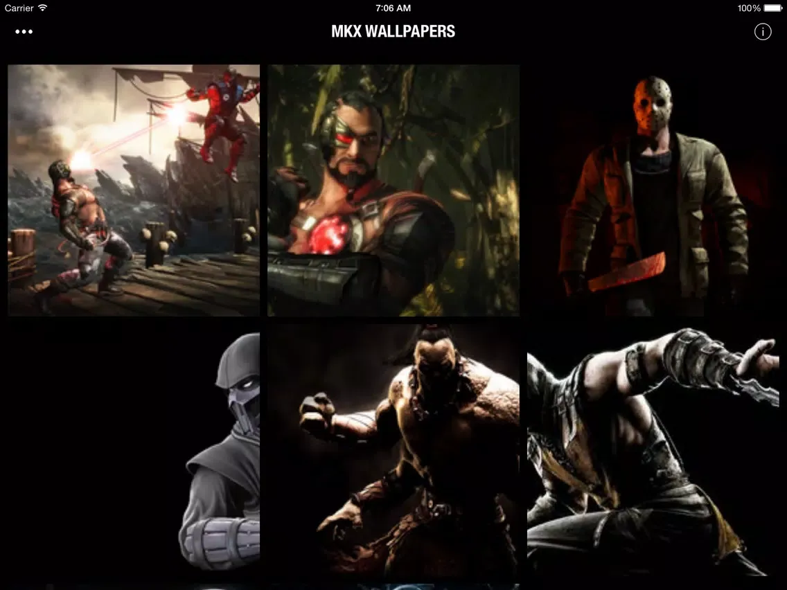 Ảnh chụp màn hình của Wallpapers for Mortal Combat X - Best MKX Artworks! iPad 