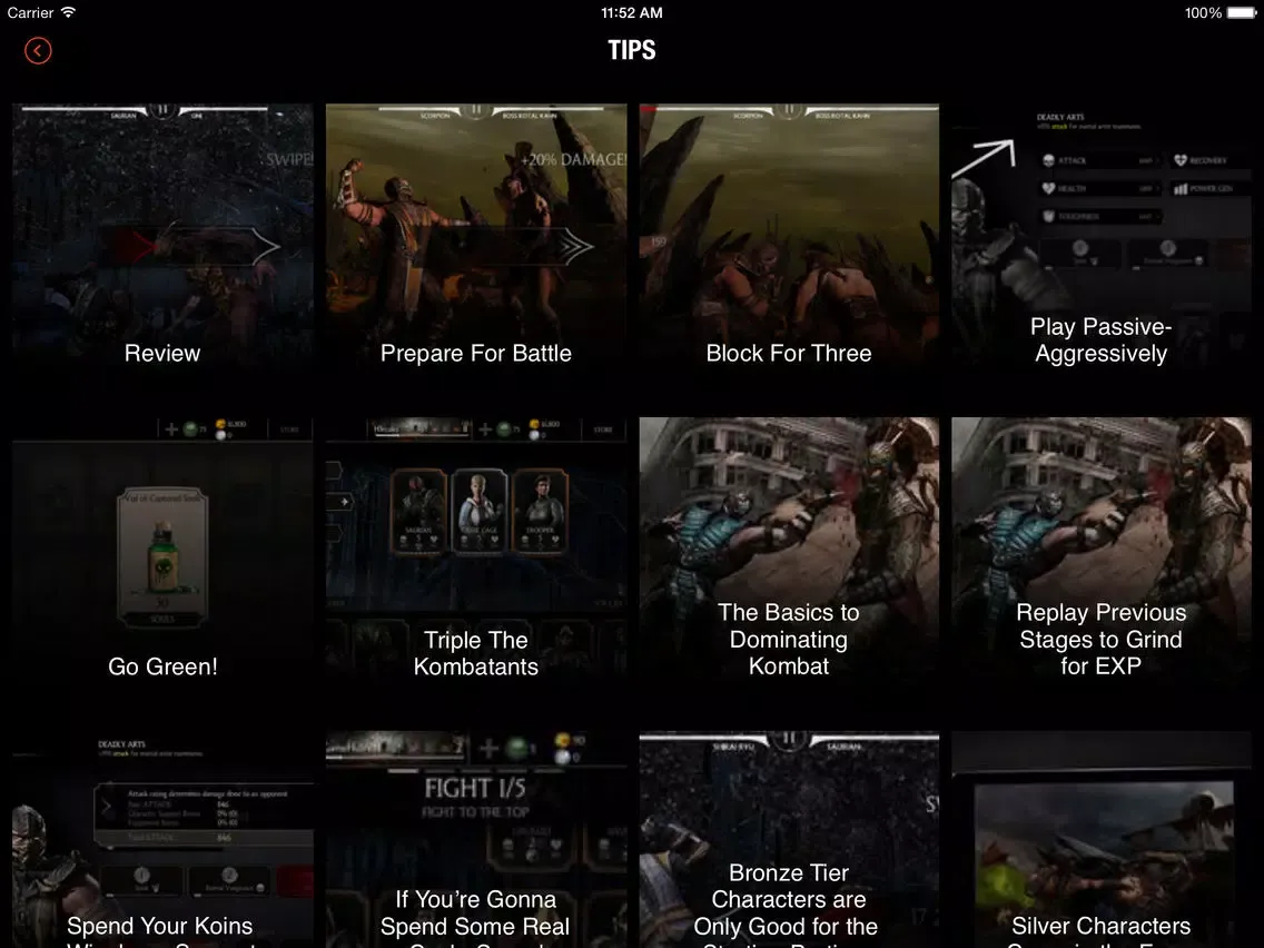 Tips for Mortal Kombat X - Mobile Guide with tips and tricks for MKX! iPad  Screenshots