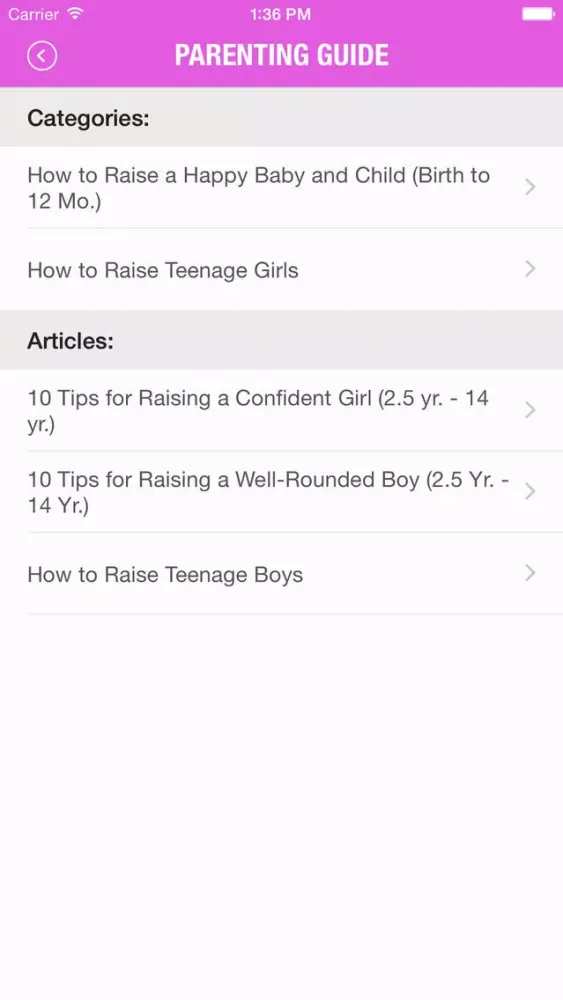 Captures d'écran de Parenting Guide - Learn How to Raise a Good Child!