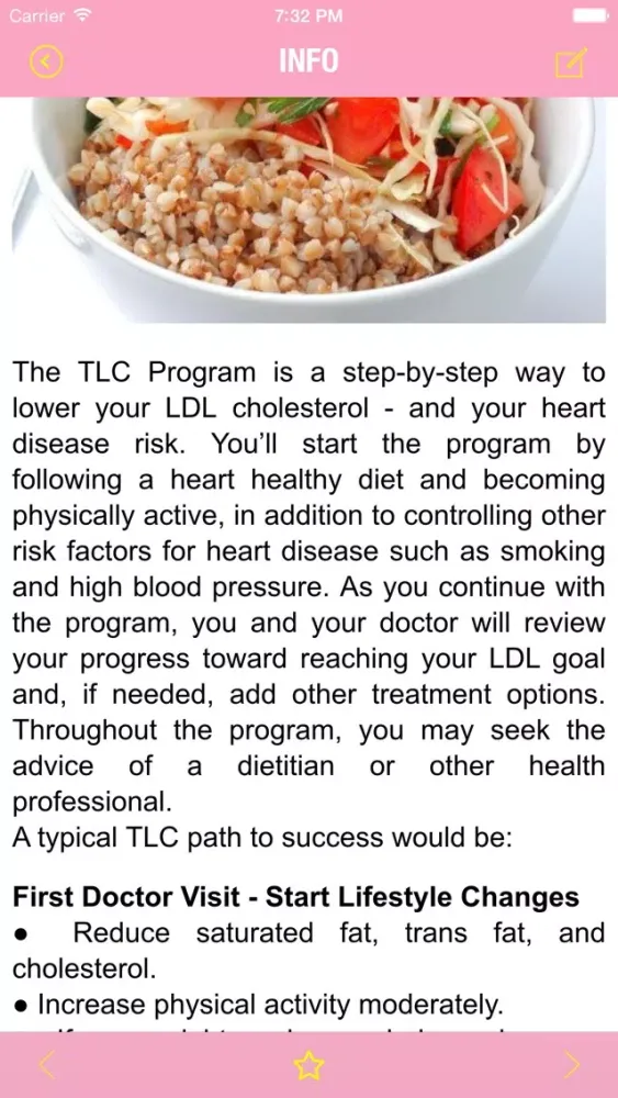 Tangkapan skrin TLC diet – Healthy Weight Loss Diet: Control Blood Cholesterol and Protect Your Heart Health.
