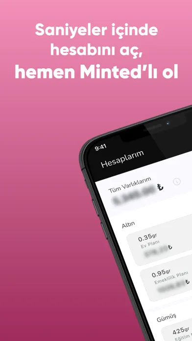 Capturas de tela do Minted TR