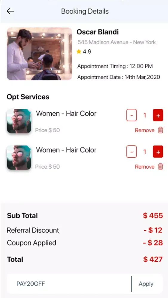 Ảnh chụp màn hình của The Mobile Barber