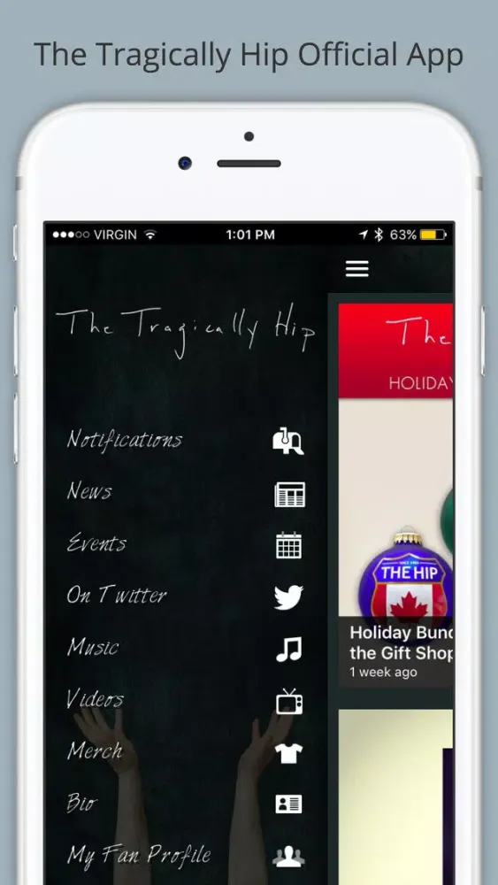 Zrzuty ekranu The Tragically Hip Official