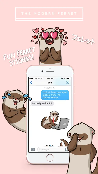 تصاویر Ferret Stickers