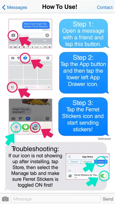 تصاویر Ferret Stickers