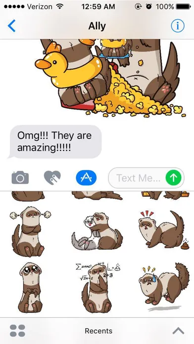 تصاویر Ferret Stickers