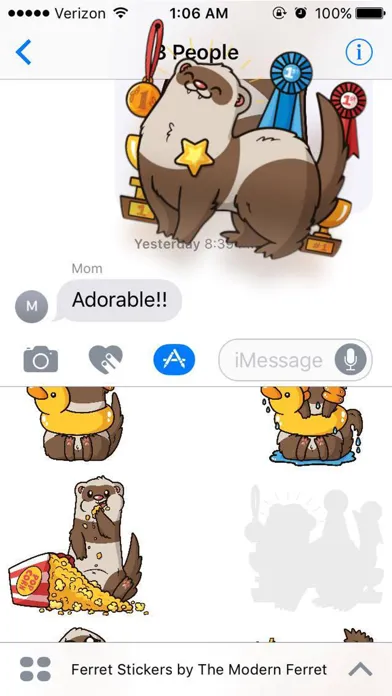 تصاویر Ferret Stickers