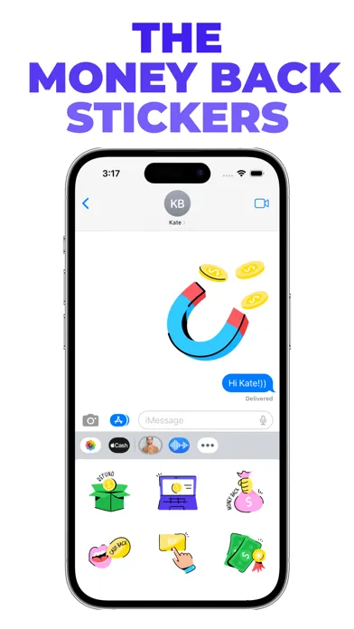 Capturas de tela do The Money Back stickers