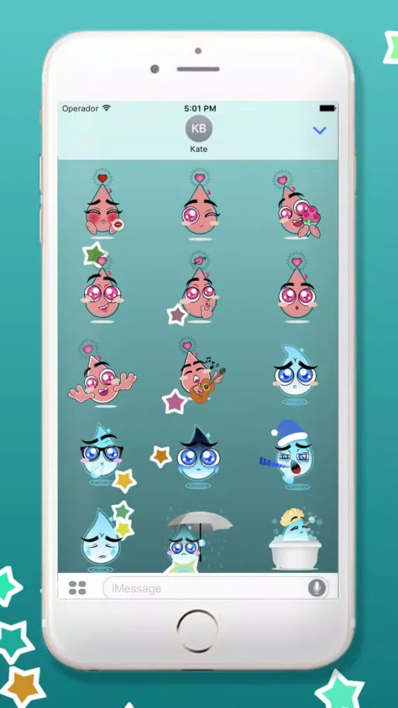 ภาพหน้าจอของ Intense Elements Touch-Regular Characters Stickers