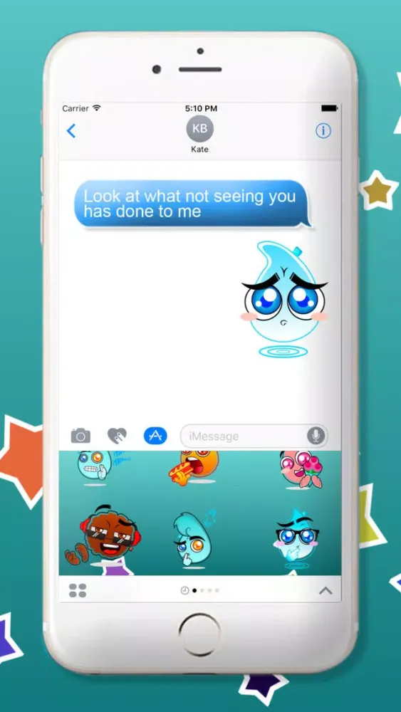 ภาพหน้าจอของ Intense Elements Touch-Regular Characters Stickers