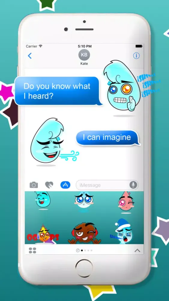 ภาพหน้าจอของ Intense Elements Touch-Regular Characters Stickers