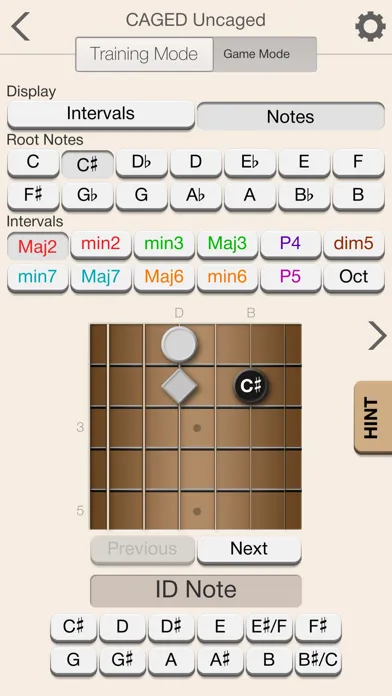 Ảnh chụp màn hình của Guitar Intervals Unleashed