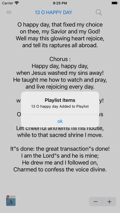 Capturas de tela do Church of Christ Hymns