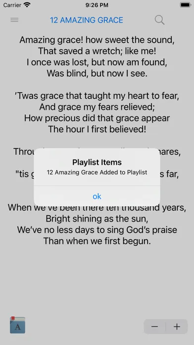 Capturas de tela do Church of Christ Hymns