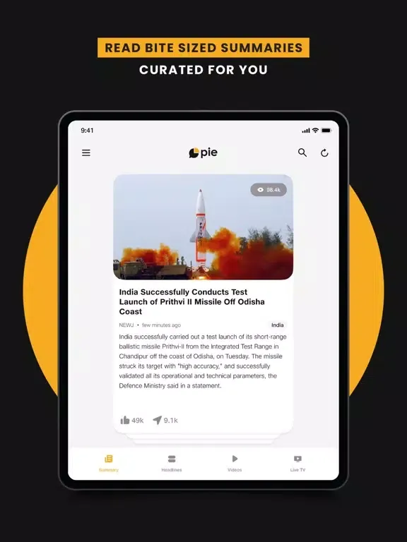Screenshot di Pie - Slice of News iPad 