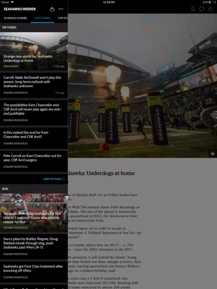 Seahawks Insider iPad 應用截圖