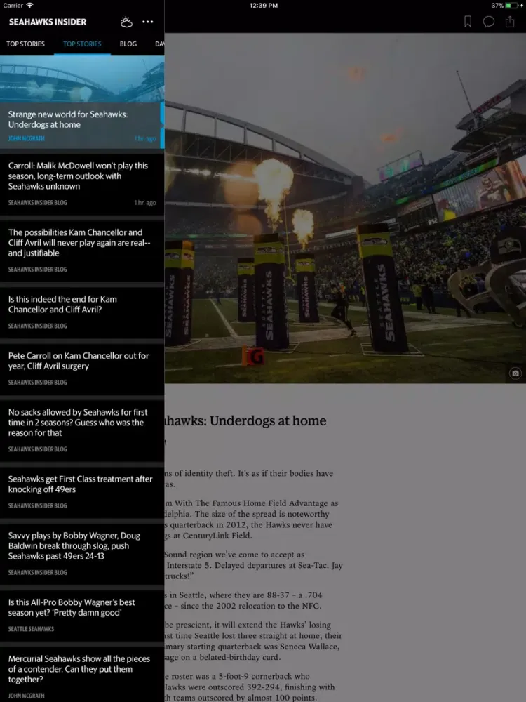 Seahawks Insider iPad 應用截圖