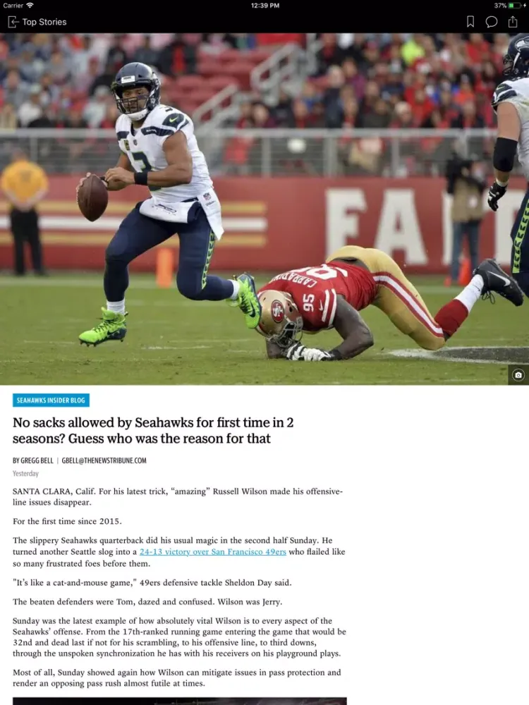 Seahawks Insider iPad 應用截圖