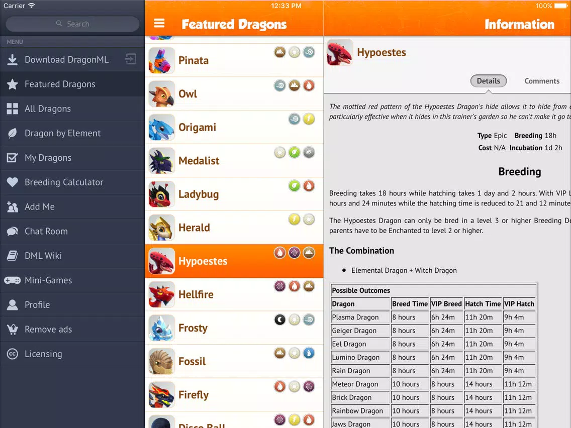 Tangkapan layar Guide to Dragon Mania Legends iPad 