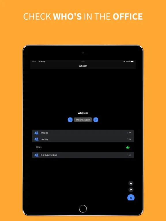 WhosIn iPad  سکرین شاٹس