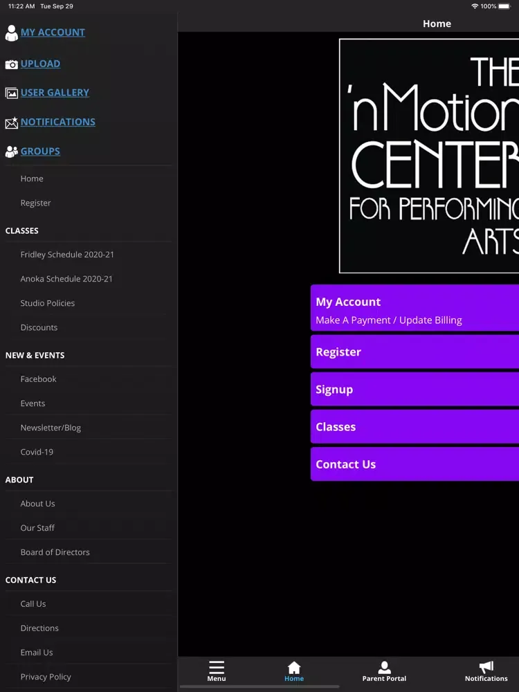Zrzuty ekranu The 'nMotion Center iPad 