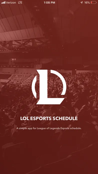 LoL Esports Schedule Ekran Görüntüleri