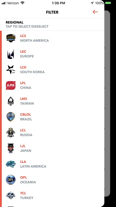 LoL Esports Schedule Ekran Görüntüleri