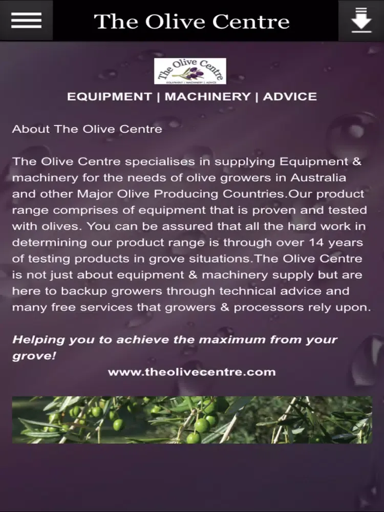 ภาพหน้าจอของ The Olive Centre iPad 