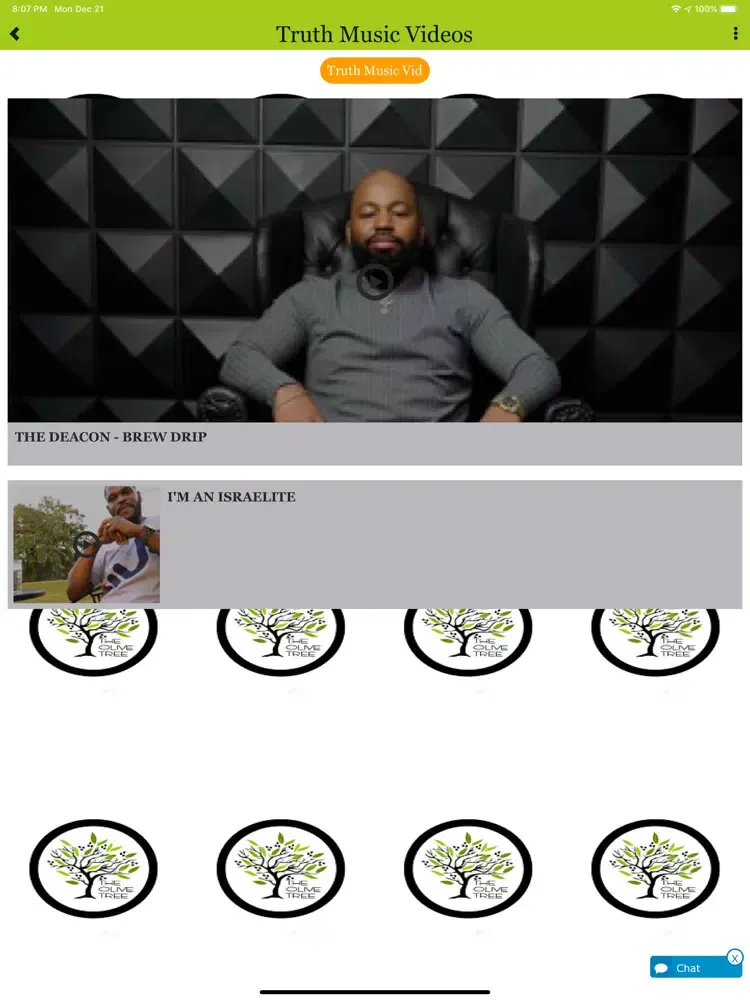 Tangkapan skrin THE OLIVE TREE APP iPad 