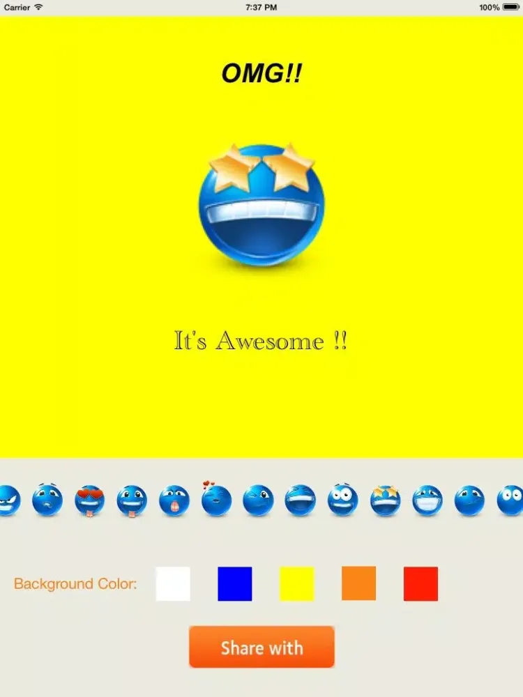 Capturas de pantalla de EmoText: Emotion and Text Customisation and Sharing iPad 