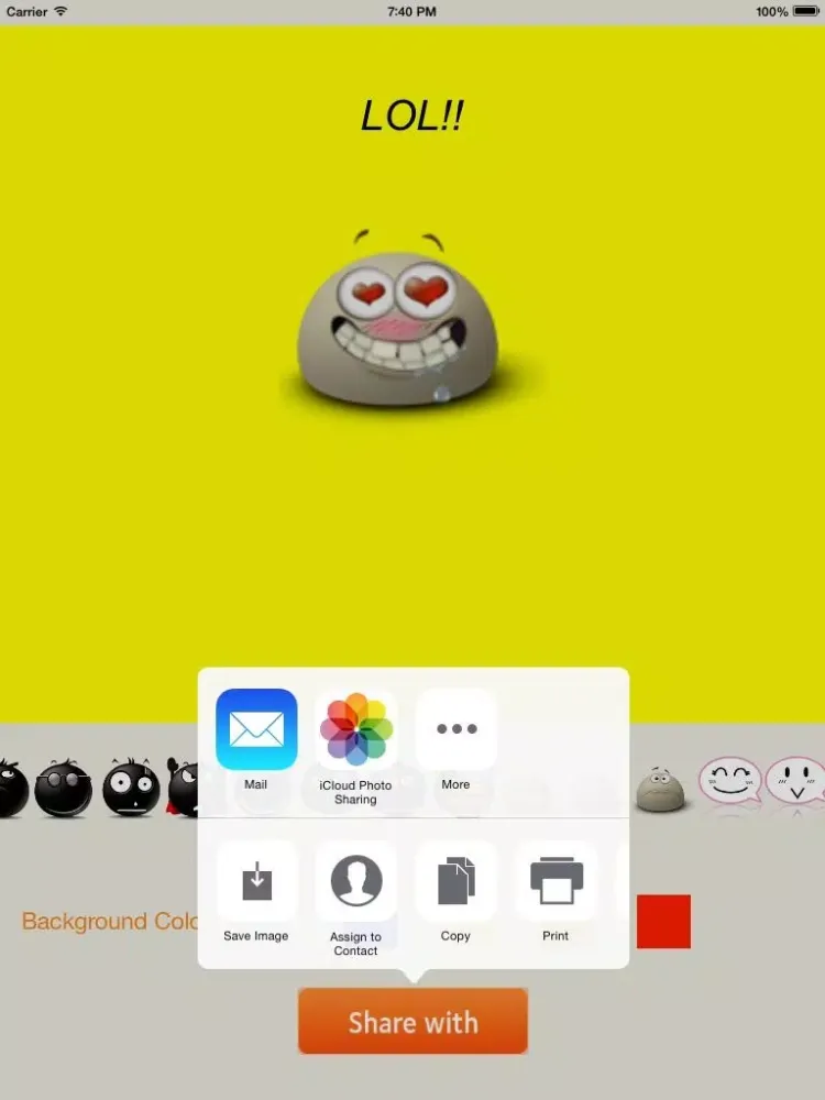Capturas de pantalla de EmoText: Emotion and Text Customisation and Sharing iPad 