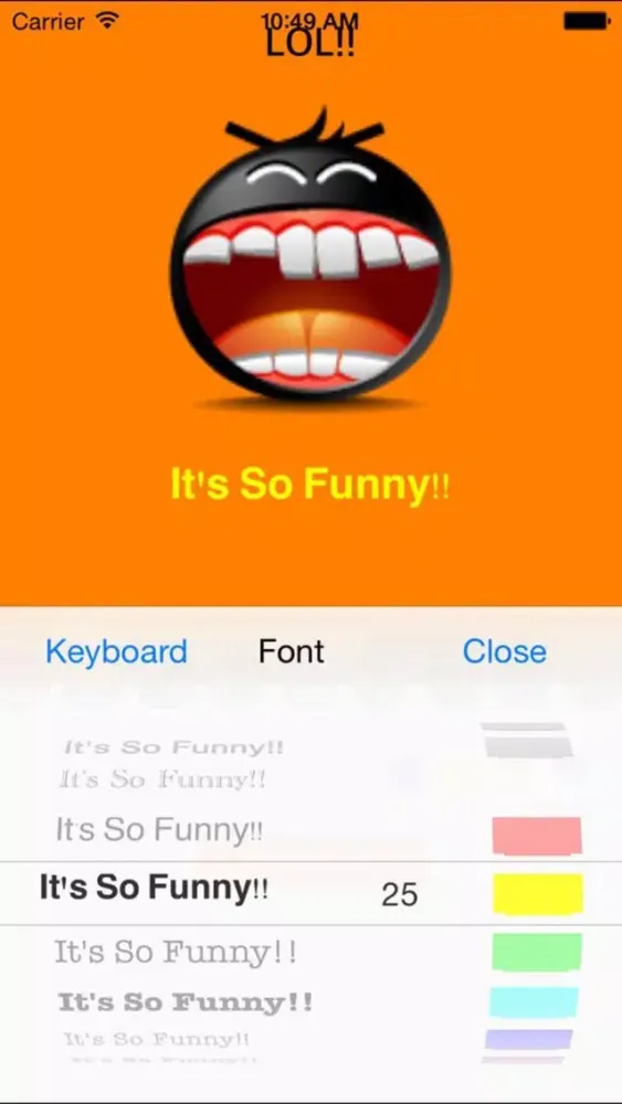 Capturas de pantalla de EmoText: Emotion and Text Customisation and Sharing