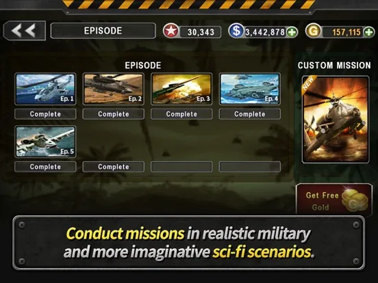 GUNSHIP BATTLE: 3D Action iPad  Screenshots