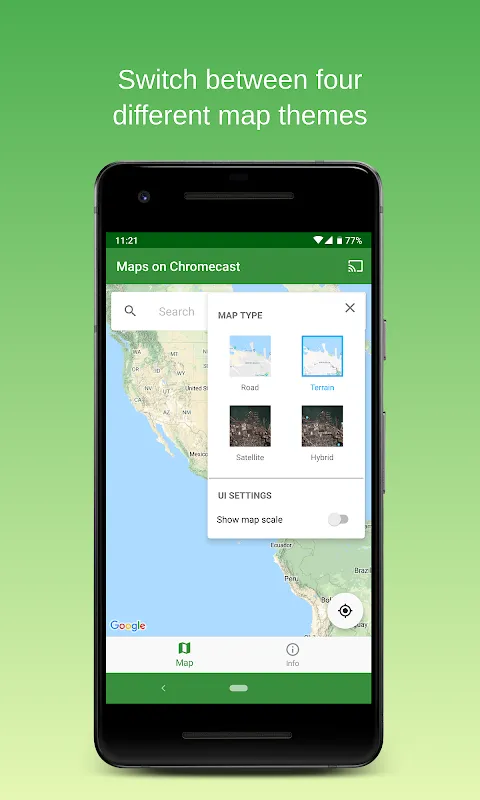 Maps on Chromecast Screenshots