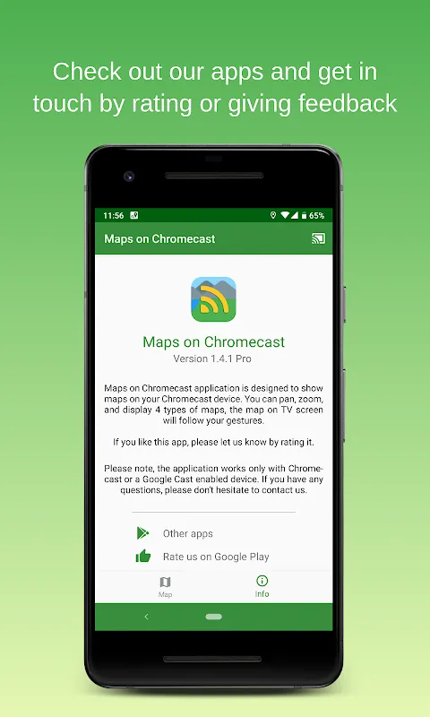 Maps on Chromecast Screenshots