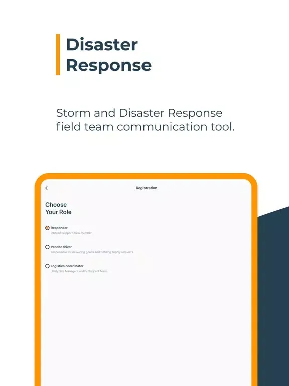 Disaster Response iPad  স্ক্রিনশট