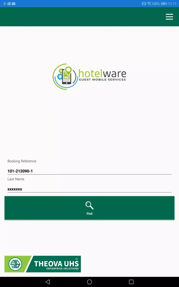 Screenshot di HotelWare Guest Mobile Service