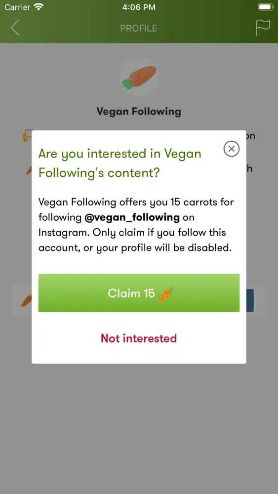 Capturas de pantalla de Vegan Following